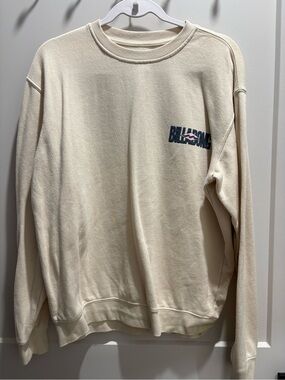 Billabong Cream Crewneck with Blue and Pink Logo